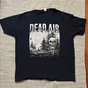 Black Dead Air Skull Graphic Tee XL 100% Cotton
